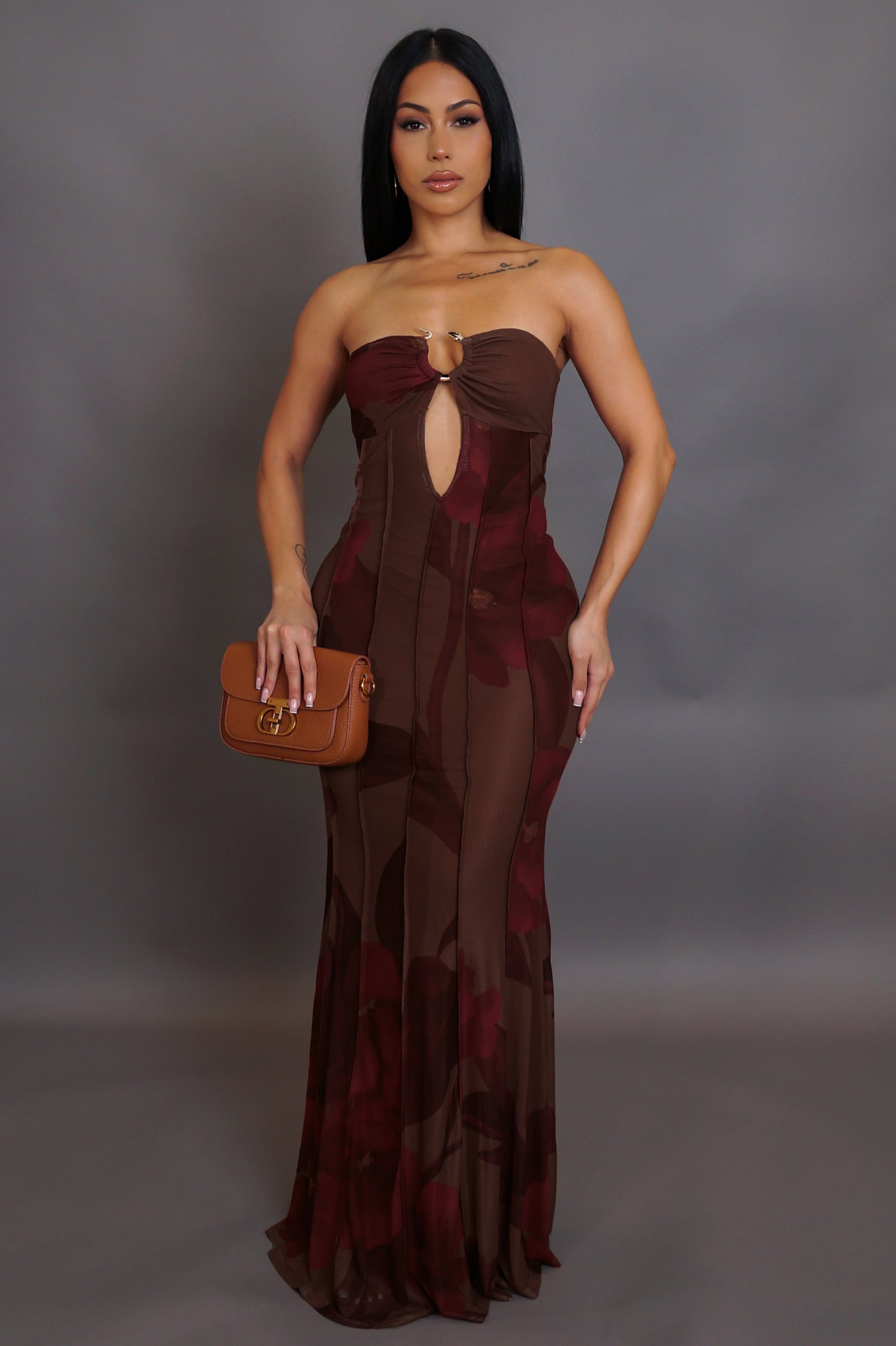 Robe longue moulante Solyne